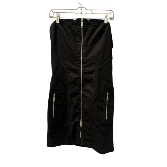 Diesel Dresses & Skirts - Diesel Strapless Black Dress Women's Size Medium Cotton Blend Zippers Open Back